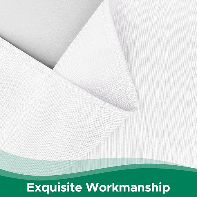 Biscaynebay Wrap Around Bed Skirts for Queen Beds 17" Drop, White Adjustable Elastic Dust Ruffles Easy Fit Wrinkle & Fade Resistant Silky Luxurious Fabric Solid Machine Washable