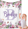 Ships Next Day, Personalized Baby Blankets, Custom Baby Blanket with Name for Girls,Gift for Chrismas Birthday Memorial Day, Customized Flannel Blanket for Kids Adults 32"X48"