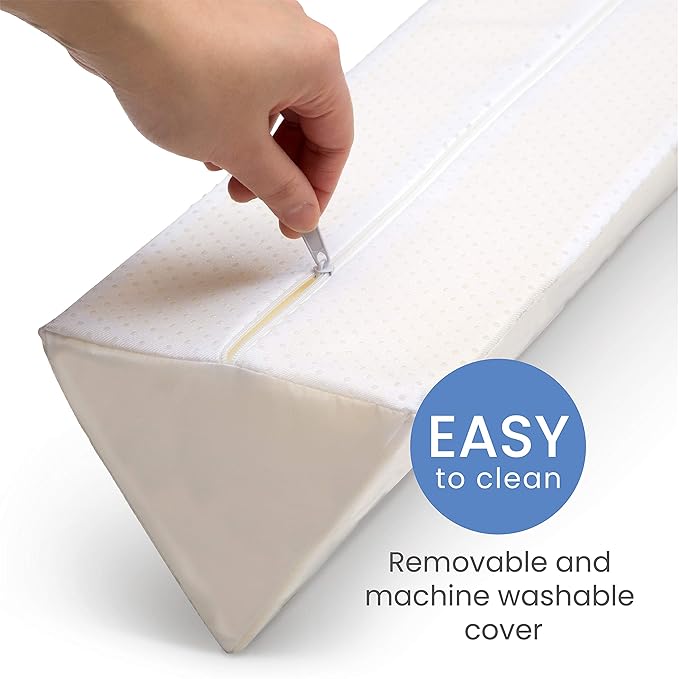 Delta Children Extra Long Foam Bedrail Bumper - Guardrail for Toddlers & Kids with Water-Resistant, Non-Slip & Machine Washable Cover - 1pk, White