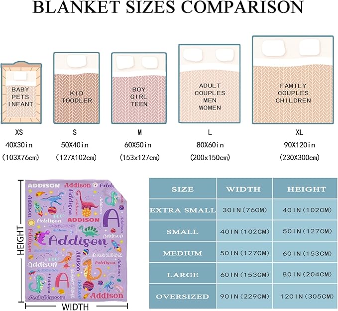 Custom Dinosaur Astronaut Blanket Gifts for Girls Boys Women - Super Soft Cozy Warm Throw Sheet for Couch Bed Sofa Office Decor All Season 50"x60" for Teens
