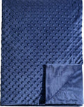 david's kids Micro Fleece Minky Baby Blanket for Boys Girls Neutral with Double Layer and Soothing Raised Dots, 40x50 Inches Breathable and Soft Lightweight Receiving Blanket for Newborns, Navy Blue