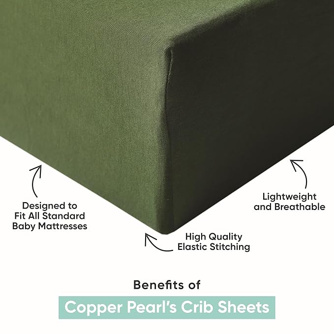 Premium Fitted Knit Crib Sheet/Toddler Sheet Della by Copper Pearl, CP-CRSH-0127-NSZ