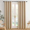 NICETOWN Biscotti Beige Blackout Thermal Grommet Curtains 2 Panels Set, W52 Soundproof Light Blocking Shades for Living Room, Bedroom, Window, Girls Room - Breathable, W52 x L84