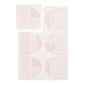 PopsyKosy Premium Baby Floor Play Mat - Extra Thick & Cushioned 1 inch Playroom Foam Mat, Non-Toxic Odorless - 6 Tiles - Spacious 6x4 ft. - Stylish & Large, Waterproof for Kids & Toddlers - Cream Pink