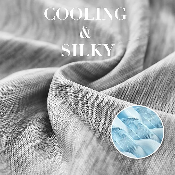 LUXEAR Cooling Blanket Twin Size, Japanese Q-Max>0.5 Arc-Chill Cooling Fiber Keep Adults/Children Cool All Night Cool Summer Blanket for Hot Sleepers Night Sweats 59 X 79in -Gray