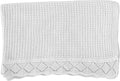 Baby Knit Blanket, 100% Cotton Waffle Patterns, Soft, Cozy, Lightweight Swaddle for Newborn & Infant Swaddling Beige Neutral, Perfect Baby Shower Ideas White 30x40
