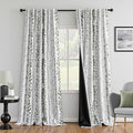 MEETSKY Sage Green Blackout Curtains 95 Inches Long 2 Panels Boho Curtains for Living Room Thermal Insulated Privacy Protection Rod Pocket Drapes for Bedroom, Leaf Print Window Treatment, 50" Wide