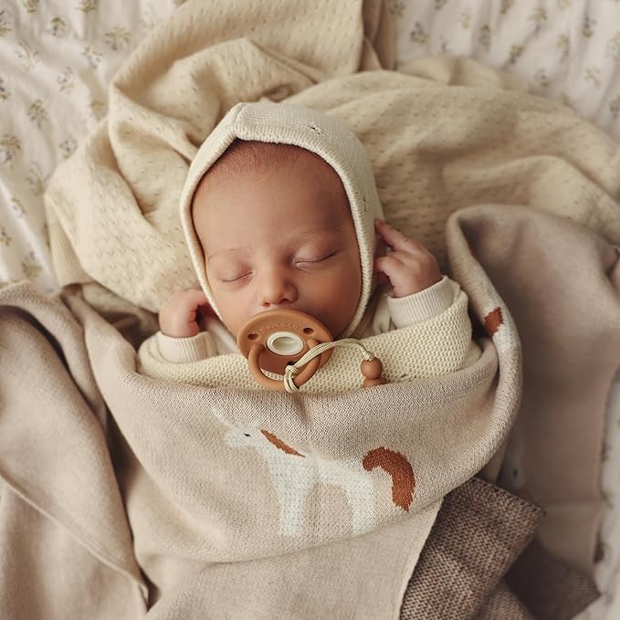 Receiving Blanket for Baby Girls and Boys 100% Cotton Buttery Soft Cozy Receiving Swaddle Crib Stroller Blanket for Shower Gift Registry for Newborns, Infants, Toddlers (Unicorn - Sage)