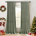 StangH Sage Green Curtains for Nursery Bedroom Soft Velvet Room Darkening Privacy Protect Window Drapes for Living Dining Room/Laundry/Office/Kids, W52 x L102, 2 Panels