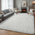 ONASAR Cream White Rugs for Living Room Bedroom, 5x8 Washable Fluffy Bedside Area Rug, Soft Plush Shaggy Indoor Floor Carpet for Nursery Kids Girls Boys Teen Dorm Home Office Decor Aesthetic