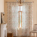 ENJOYBRIDAL Pink Floral 84 Inch Curtains for Bedroom Living Room Drapes Semi Sheer Boho Rod Pocket Farmhouse Window Curtains 2 Panel Sets Floor Length Light Filtering Vintage Cute Window Treatments