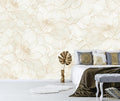 Peony Floral Beige Wallpaper Mural Peel and Stick for Living Room and Bedroom 157"x108"