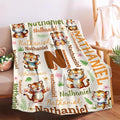 Personalized Custom Tiger Preschool Blanket Gifts for Baby Toddler Kids Boys Girls - Customized Tiger Super Soft Lightweight Flannel Sheets Decor for Crib Nap Couch - 40"x50" for Kids/Children