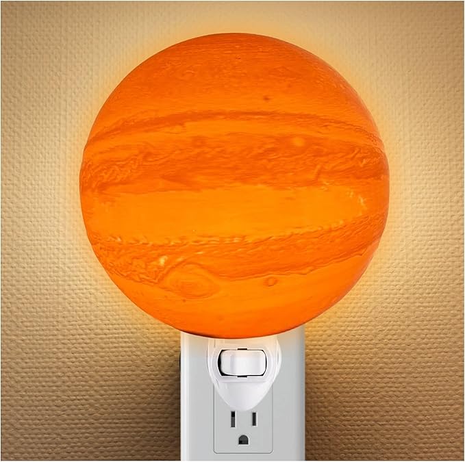 Moon Night Lights | Night Lamp LED Light | 3D Solar System NightLight, Planet Home Décor, Space Nursery, Kids Room, Space Gift, Birthday Gifts, Bedroom Decorations (Jupiter, 5 Inch)