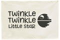 Twinkle Twinkle Little Star Nursery Banner Wall Decor-Above Crib Baby Room Bedroom Kindergarten Wall Decoration-Baby,Shower Gift for Baby Boy Girl Kids Teen-Rectangular Canvas Flag Banner