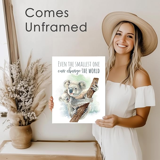 DREAM BIG PRINTABLES Koala Parent and Child Wall Art Print - Unframed - 8x10 | Inspirational Quote - Motivational Wall Art - Nursery Decor for Boys Room or Girls Room | Unisex Newborn Baby Gift