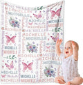Ships Next Day, Personalized Baby Blankets, Custom Baby Blanket with Name for Girls,Gift for Chrismas Birthday Memorial Day, Customized Flannel Blanket for Kids Adults 50"X60"