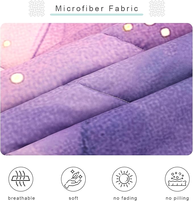 Purple Comforter Set Twin: Light Purple Marble Bedding Sets for Girls Teens Kids Aesthetic Gold Glitter Abstract Marbling Quilts Mauve Pastel Bed Set 2 Piece