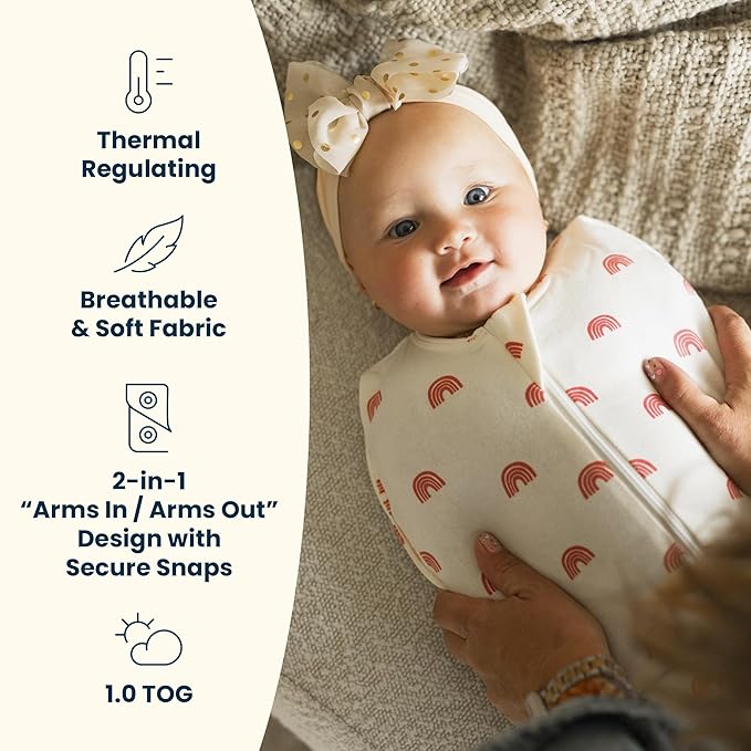 Tiny Twinkle Baby Sleep Sack 3-6 Months 1.0 TOG | Cotton & Elastane Wearable Blanket, Swaddle Transition Micro-Fleece, Machine Washable (Sage Checkers)