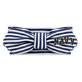Creative Knitwear Navy Midshipmen Infant Girls Navy/White Striped Hair Knot Headband Embroidered Logo - Size Newborn - 4T