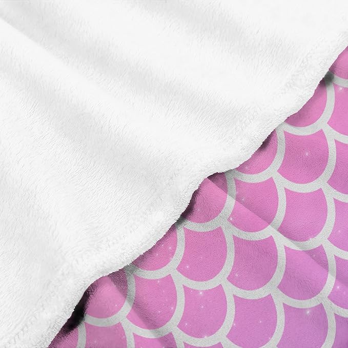Thuswarm Vivid Shiny Scale Flannel Blanket for Autumn Winter Gifts Warm Cozy Soft Funny Print Throw for Bed Couch Sofa 40”×30” XSmall for Pets