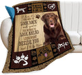 Labrador Retriever Blanket for Girls Boys Chocolate Lab Throw Blankets Soft Cozy Warm Fuzzy Fleece Bedding Flannel Dog Throws Stuffed Animal Gifts for Lovers Kids Men Women Bedroom Decor 50"x40"