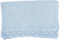 Baby Knit Blanket, 100% Cotton Waffle Patterns, Soft, Cozy, Lightweight Swaddle for Newborn & Infant Swaddling Beige Neutral, Perfect Baby Shower Ideas Baby Blue 28x36