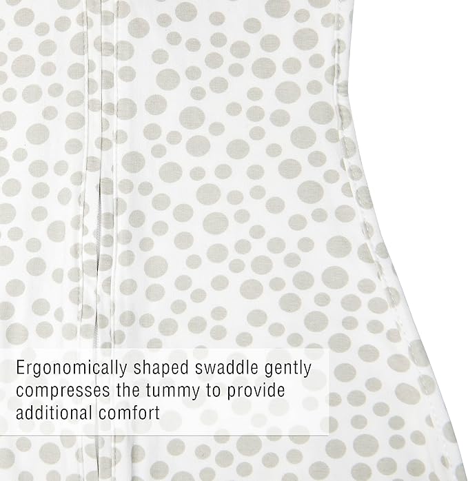 Woombie Original Baby Swaddling Blanket - Soothing, Cotton Baby Swaddle with Zipper - Wearable Newborn Blanket, Lots of Dots, 14-19 lbs