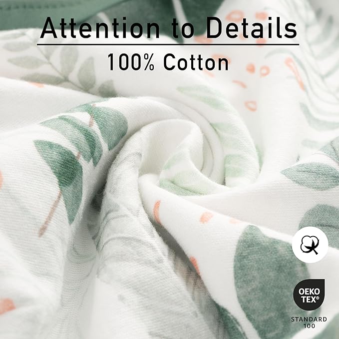 GLLQUEN BABY Girl Swaddles 0-3 Months - 3 Pack Baby Swaddles Sack for Newborn, Infant Sleep Sack, Easy Swaddling Wrap, The Summer of Monstera, Nursery Swaddle Blankets Essentials