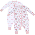 Mama Cheetah Toddler Sleep Sack with Feet, Long Sleeve 0.5 TOG Organic Cotton Baby Sleeping Bag with Legs, Wearable Blanket for Walkers w/ 2-Way Zipper, Toddler Blanket for Girls & Boys 6-18 M