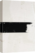 SIGNWIN Canvas Print Wall Art Geometric Black Stripe Tan Color Field Abstract Shapes Illustrations Minimalism Contemporary Nordic Relax/Calm Zen Decorative for Living Room, Bedroom, Office - 24"x36"