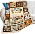 Labrador Dog Print Blanket Best Dog Pet Animal Throw Blankets for Couch Sofa Stuff Decor Gifts Lightweight Soft Cozy Fleece Plush Warm Flannel Bedding for Lover Man Woman Teen Adults 50"x60"