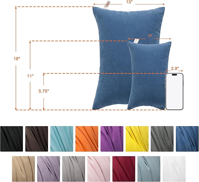 NTBAY Tiny Pillows, Down Alternative 7"x11" Microfiber Mini Pillow for Travel, Pets, Soft Machine Washable Small Pillows for Neck, Wrist, Lumbar and Knee, Aqua
