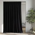 StangH Black Velvet Theater Curtains Extra Wide Blackout Window Drapes for Sliding Glass Door, Halloween Backdrop Curtains for Living Dining Room/Sitting Area, W100 x L108, 1 Panel