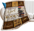 jerkboo Books Reading Blanket Throws Reading Gifts Reading Throw Blanket for Girls Kids Adults Soft Warm Cozy Fleece Blanket for Couch Sofa Bed 80""x60""
