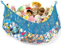 Stuffed Animal Hammock - Extra Large 56'' Long, Stuffed Animal Storage, stuffed animal Holder net, Toy Hammock Large, Toy Storage Hanging Organizer - Peacock blue