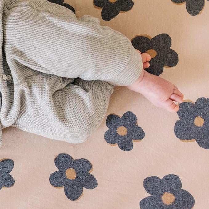 Premium Fitted Knit Crib Sheet/Toddler Sheet Gemma in Tan by Copper Pearl