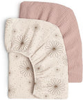 Lulu Moon Muslin Crib Sheets - Fitted Crib Mattress Sheets for Boys and Girl - 28"x 52", 2 Pack