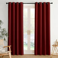 NICETOWN Burgundy Red Curtains for Living Room 84 inches Long 2 Panels, Thermal Grommet Curtains for Living Room, Noise Reducing Privacy Window Treatment Shades for Nursery, Laundry Patio, W52