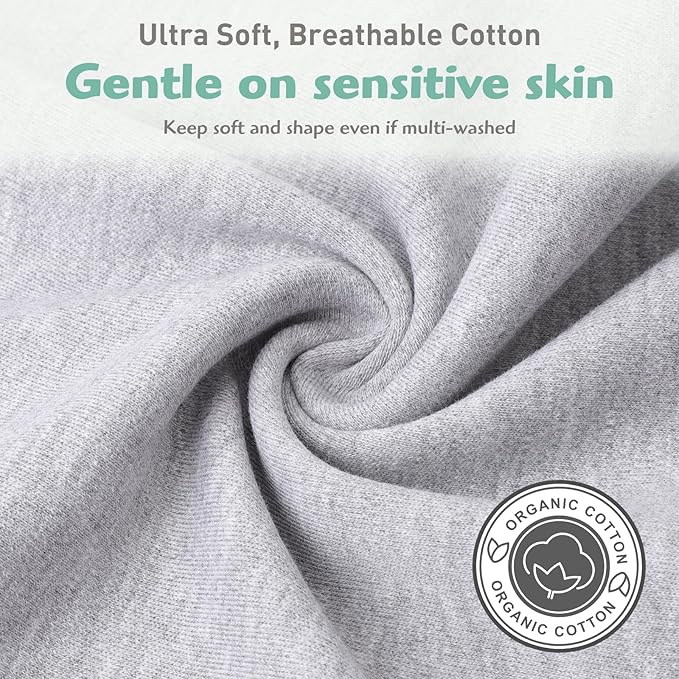 Newborn Baby Transitional Swaddle Sack Arms Up Sleeves Mitten Cuffs 2 Pack 0-3 Months Premium Soft Cotton, Wearable Swaddling Blanket Sleeping Sacks for Boys Girls Calms Startle Reflex Sleep Bag