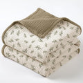 lulumoon Muslin Quilt Blanket, Crib Blanket for Baby and Toddler,47x47 Inches(Olive Tree)