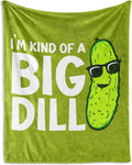 Pickle Throw Blanket for Teen - 50x60 Inches Throw Size - Soft Fluffy Cozy Blankets Gift - Green Funny Blanket Throws for Living Room Decorative