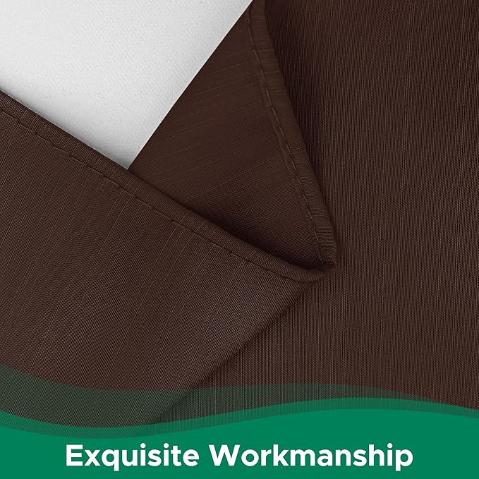 Biscaynebay Wrap Around Bed Skirts for Queen Beds 19" Long Drop, Brown Adjustable Elastic Dust Ruffles Easy Fit Wrinkle & Fade Resistant Silky Luxurious Fabric Solid Machine Washable