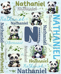 Personalized Custom Panda Preschool Blanket Gifts for Baby Toddler Kids Boys Girls - Customized Panda Super Soft Lightweight Flannel Sheets Decor for Crib Nap Couch - 30"x40" for Baby/Pets