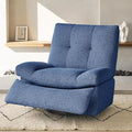 Nouhaus Swivel Rocking Chair Nursery, Oversized Glider Rocker Recliner Chairs w/Footrest, USB & Type-C Ports, Rocking Recliner Chair for Nursery, Living Room (Snooze Classic, Midnight Blue)