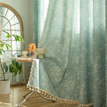 ENJOYBRIDAL Floral Curtains 84 Inches Long Sage Green Farmhouse Drapes Living Room Bedroom Semi Sheer Rod Pocket Window Curtain Panels Floor Length Rustic Boho Retro 2 Panel Sets Window Treatments