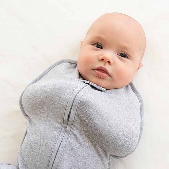 Woombie Original Baby Swaddling Blanket - Soothing, Cotton Baby Swaddle with Zipper - Wearable Newborn Blanket, Twilight Stripes, 5-13 lbs