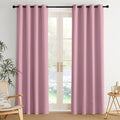 NICETOWN Rouge Pink Room Darkening Curtains for Bedroom 84 inches Long 2 Panels, Thermal Grommet Curtains for Living Room, Noise Reducing Privacy Window Treatment for Nursery, Laundry, W52
