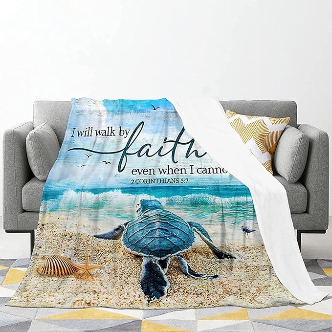 Sea Turtle Throw Blanket Turtle Blanket for Kids Adults Super Warm Soft Cozy Plush Fleece Flannel Blanket for Sofa Couch Bed Birthday Gifts Sea Turtle Print Blanket 60inchx80inch