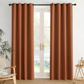 NICETOWN Burnt Orange Curtains for Living Room 84 inches Long 2 Panels, Thermal Grommet Curtains for Living Room, Noise Reducing Privacy Window Treatment Shades for Bedroom, Laundry Patio, W52